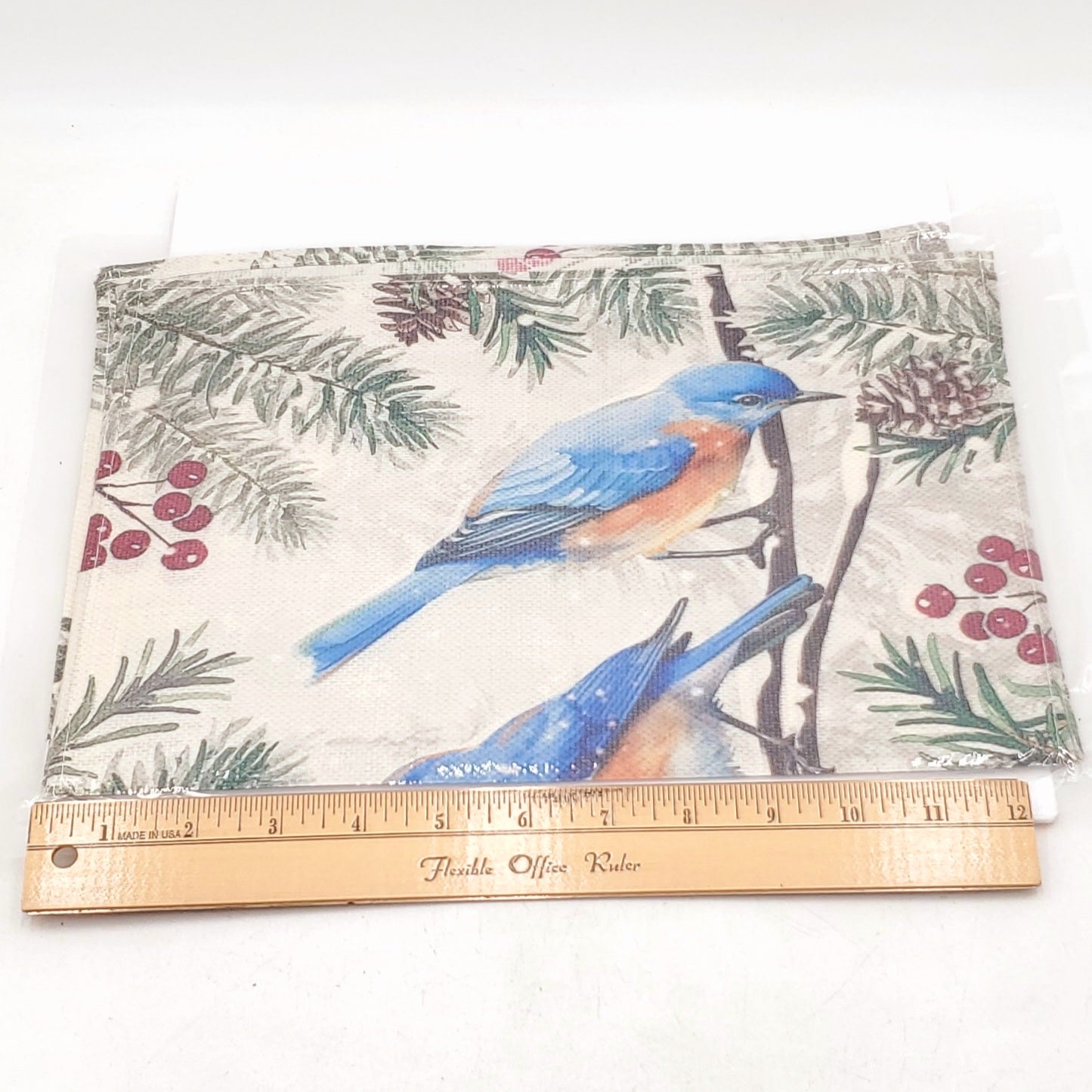 4 pc Placemat Set-Blue Bird Themed