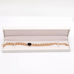 Link Chain Bracelet with Round Stone-Choose your Favorite!