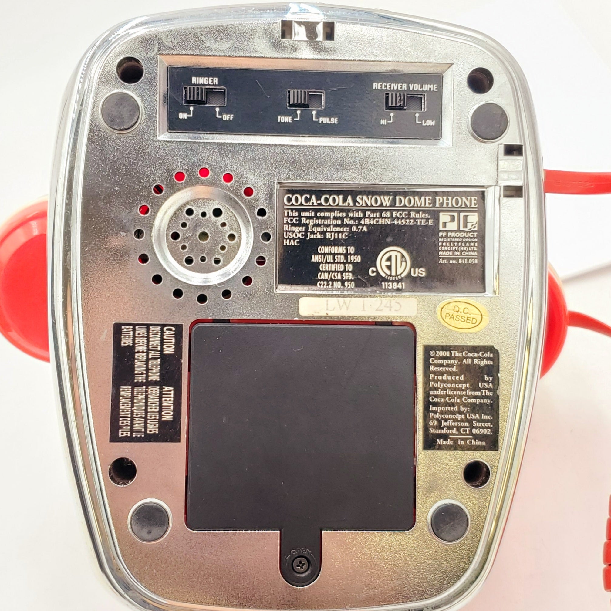 Vintage-Style Coca-Cola Snow Dome Telephone