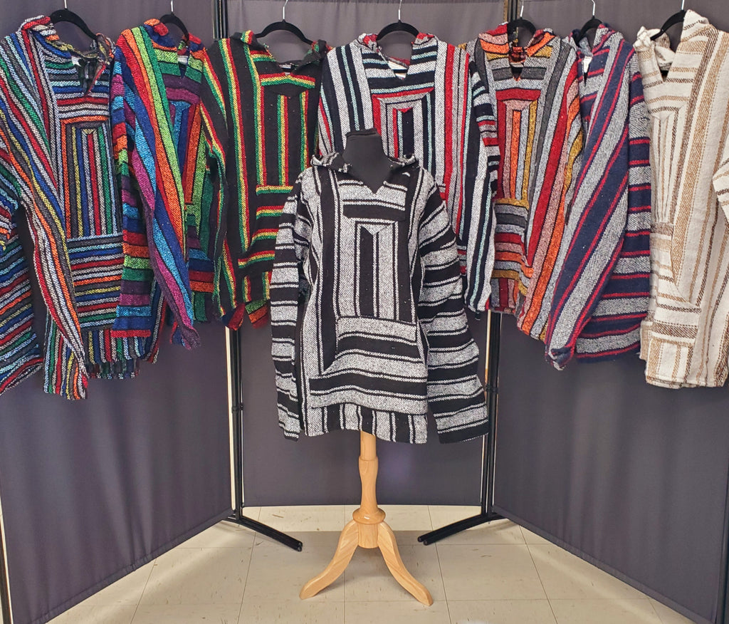 Multicolored Baja Poncho Hoodies