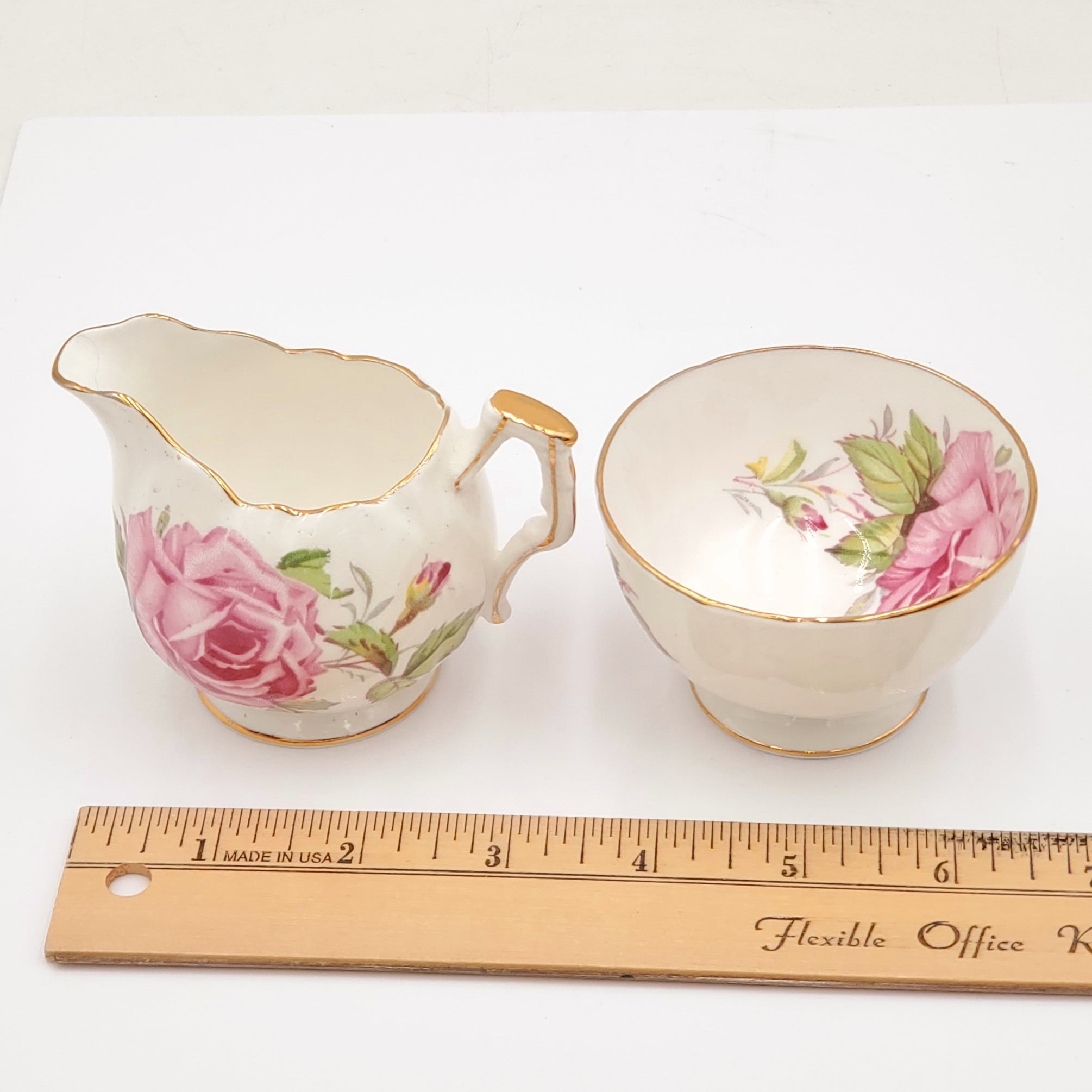 Aynsley Fine Bone China Sugar Bowl and Creamer Set