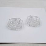 Crystal Lead Glass Trinket Dish Set of 2