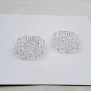 Crystal Lead Glass Trinket Dish Set of 2