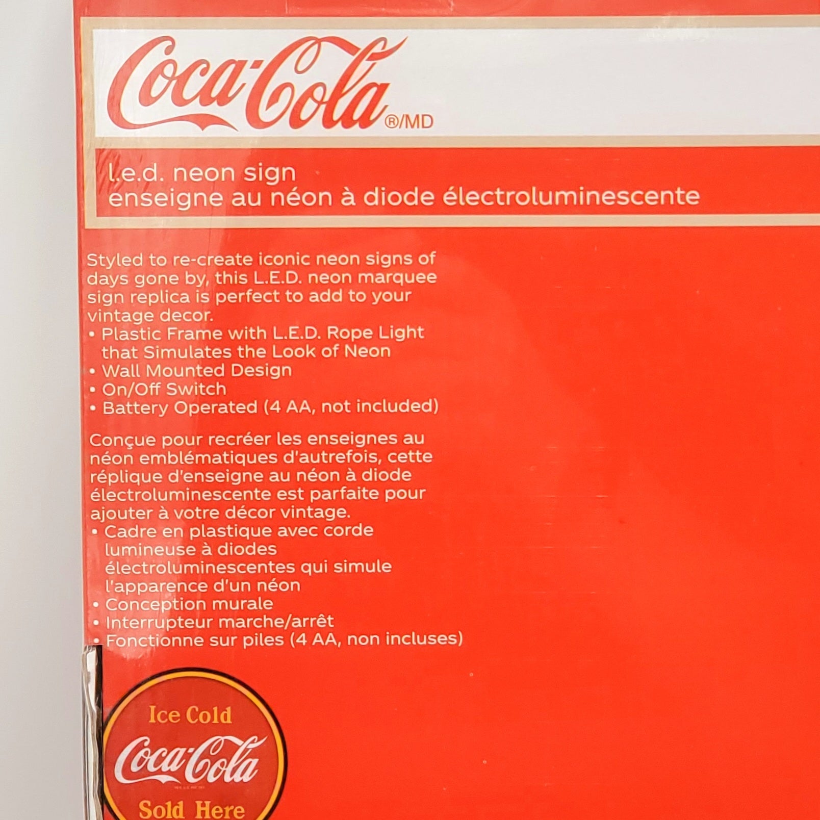 Coca-Cola LED Neon Sign-ICE COLD COCA-COLA SOLD HERE