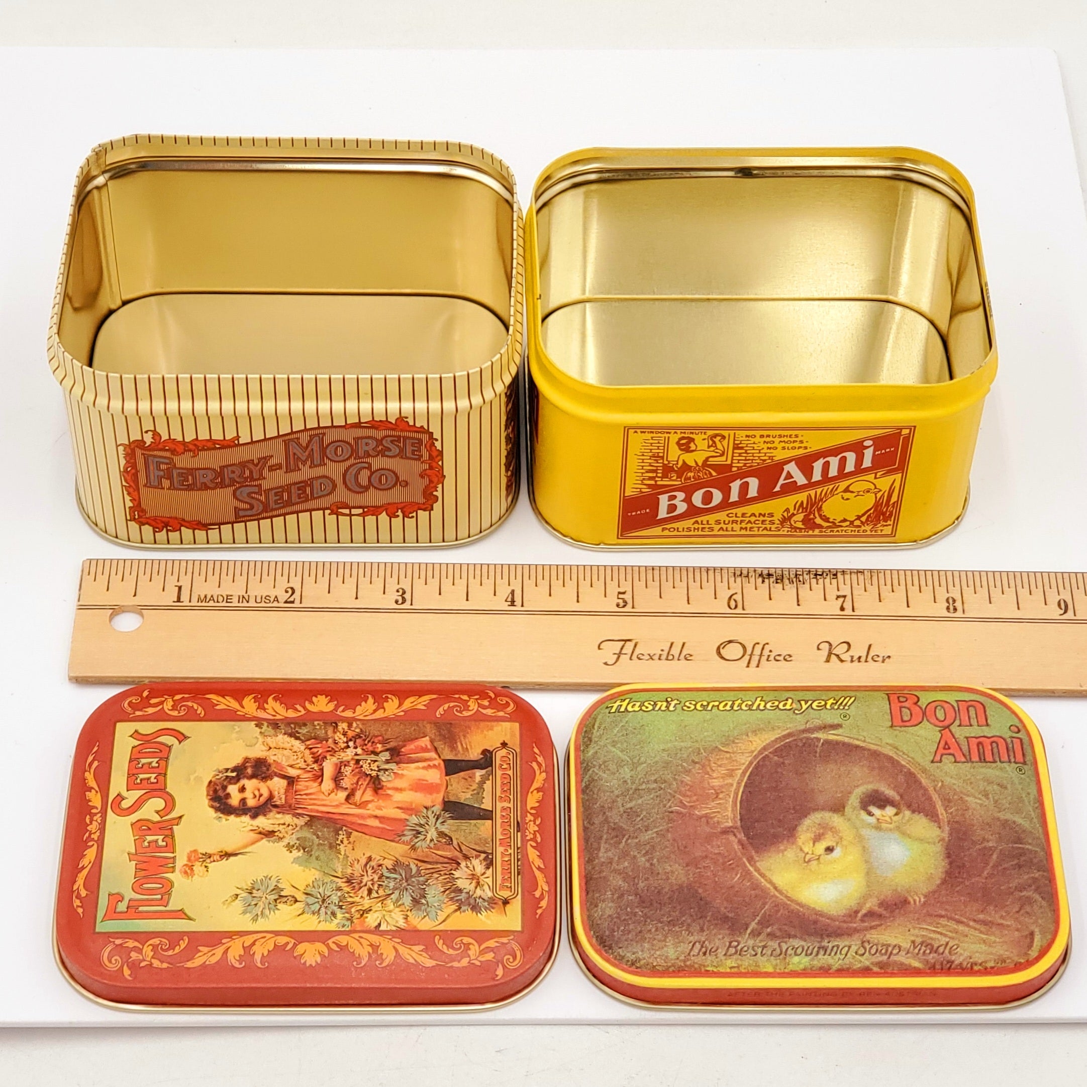 2 Piece Flower Seeds and Bon Ami Tin Set