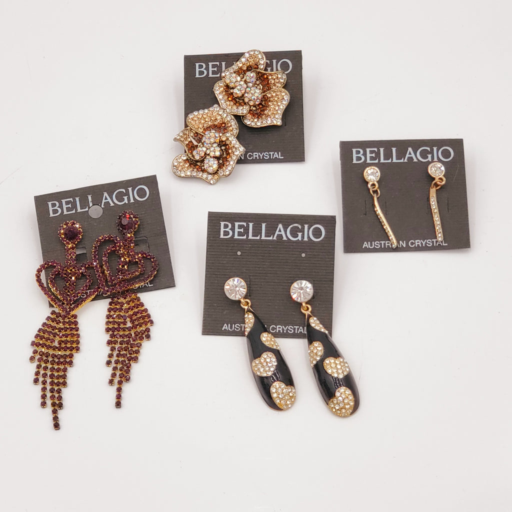 Vintage Bellagio Austrian Crystal Earrings Lot 12