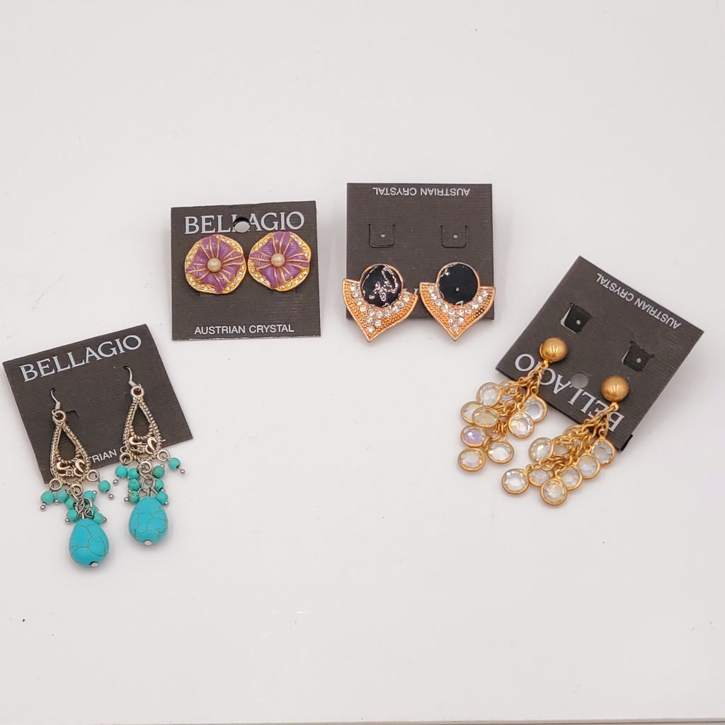 Vintage Bellagio Austrian Crystal Earrings Lot 9
