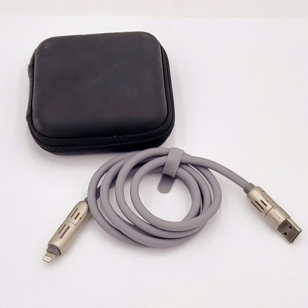 Apple USB-C to Lightning Charging Cable-4ft-Grey-Comes with Black Carrying Case
