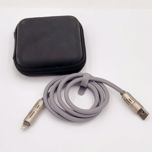 Apple USB-C to Lightning Charging Cable-4ft-Grey-Comes with Black Carrying Case