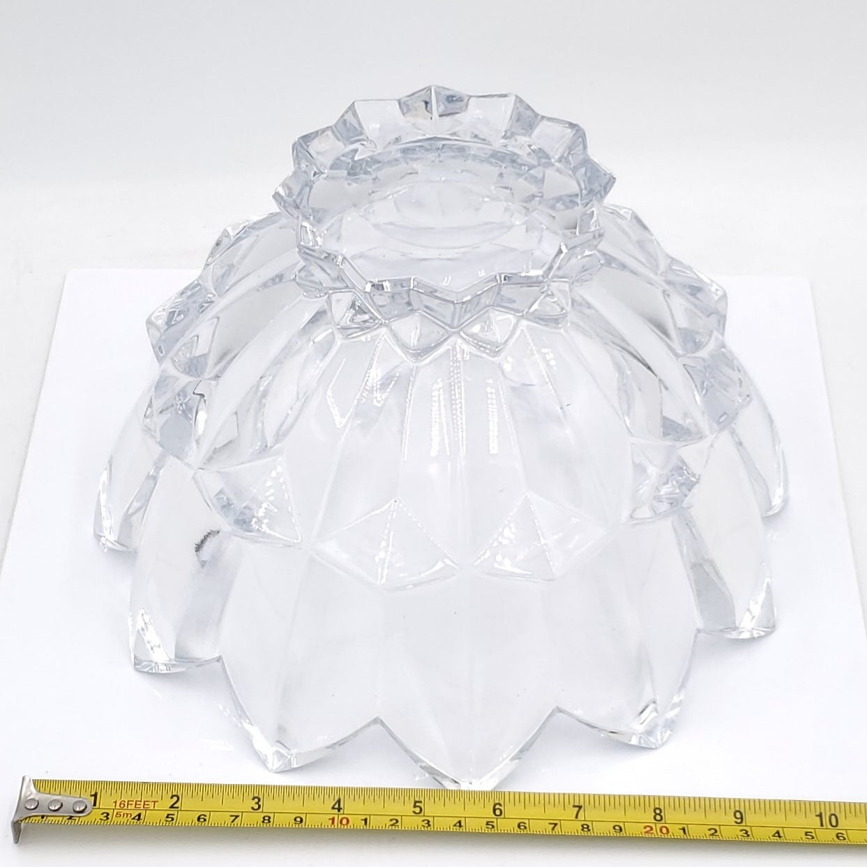 Vintage Heavy  Mikasa Diamond Point Lead Crystal Bowl