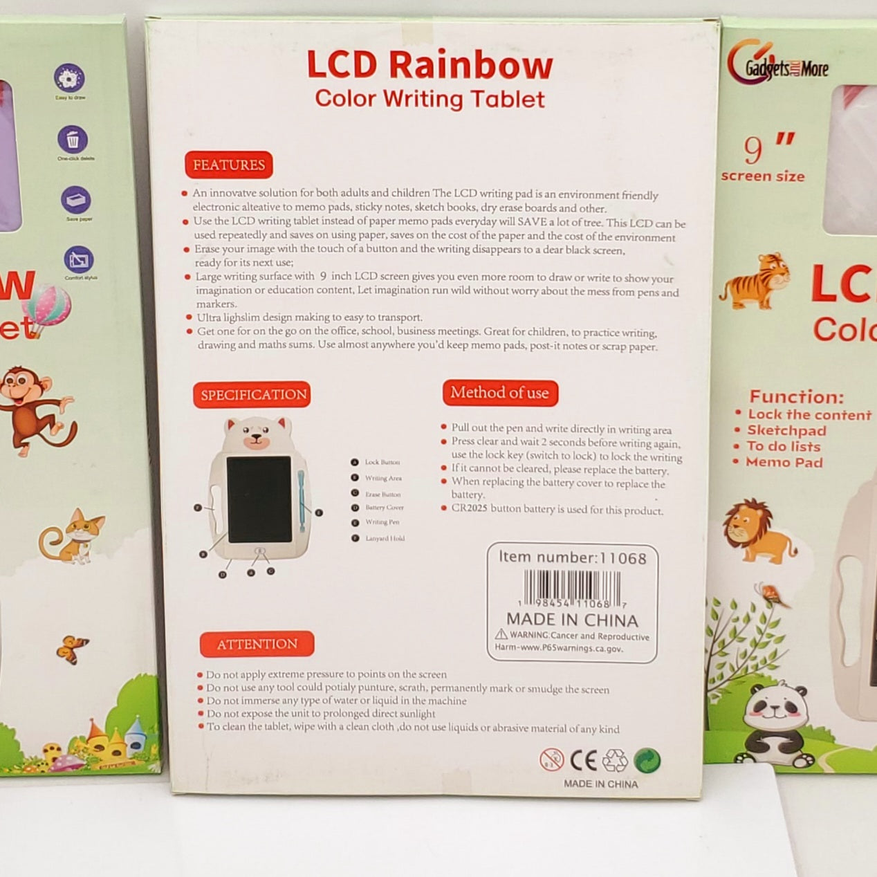 LCD Rainbow Color Writing Tablet