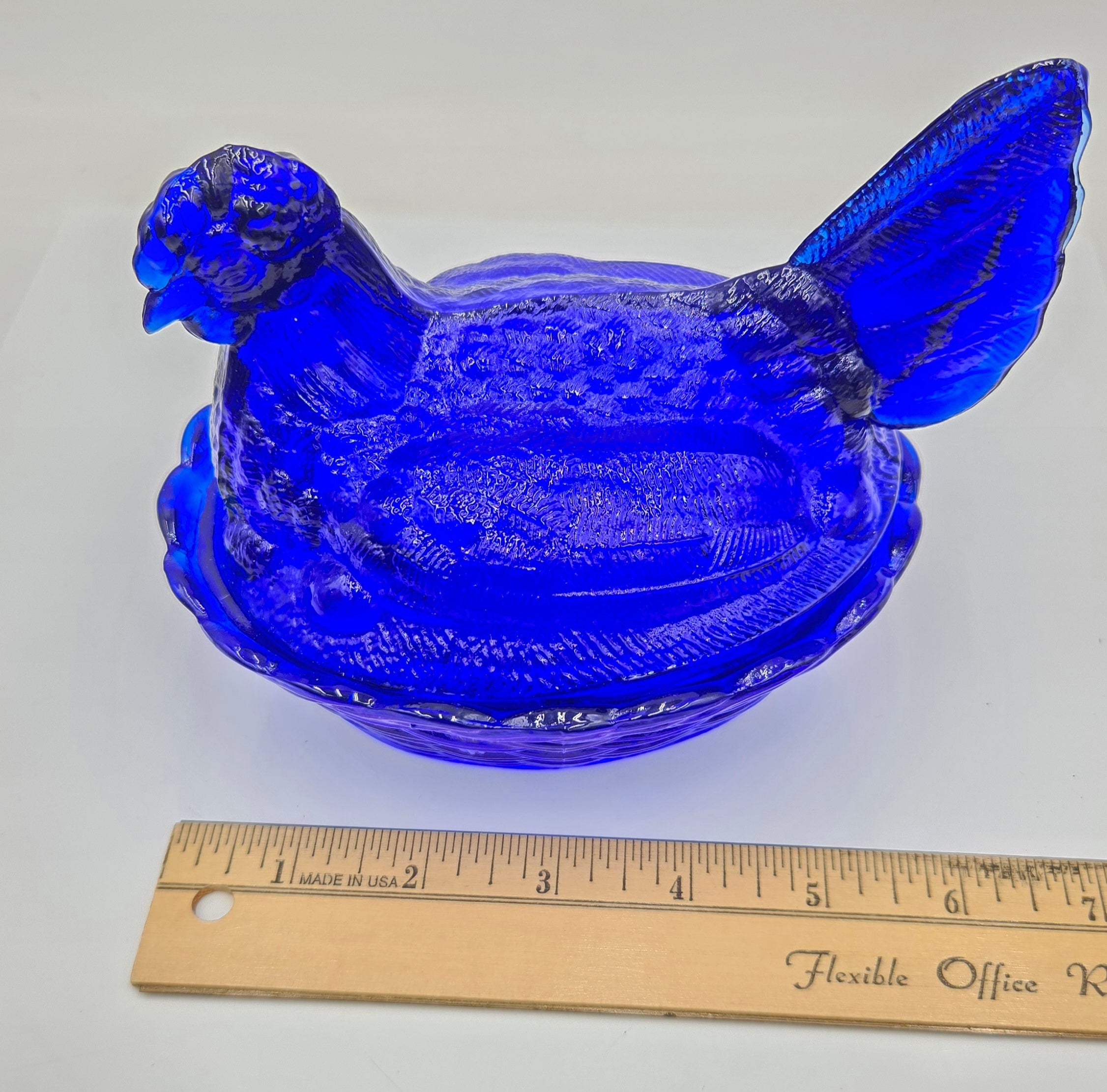 Cobalt Blue Glass "Hen on a Nest" Covered Dish (50 Tickets Available)