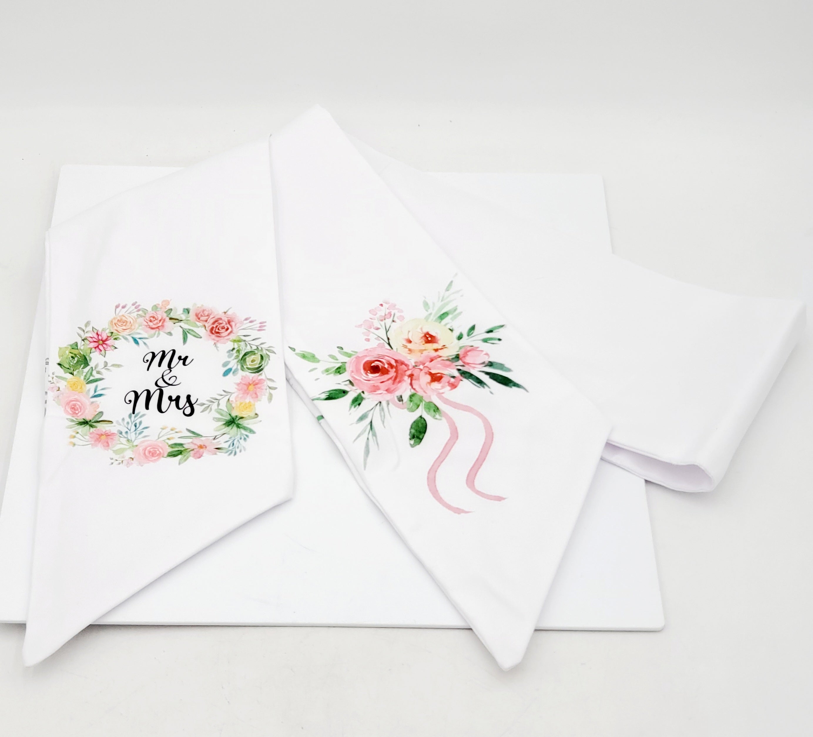 Mr & Mrs Wreath Sash 2 Pack 55 x 5 inch