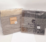 50% Wool, 50% Polyester Throw Blanket 51x67 Asst Colors/Patterns w/Fringe