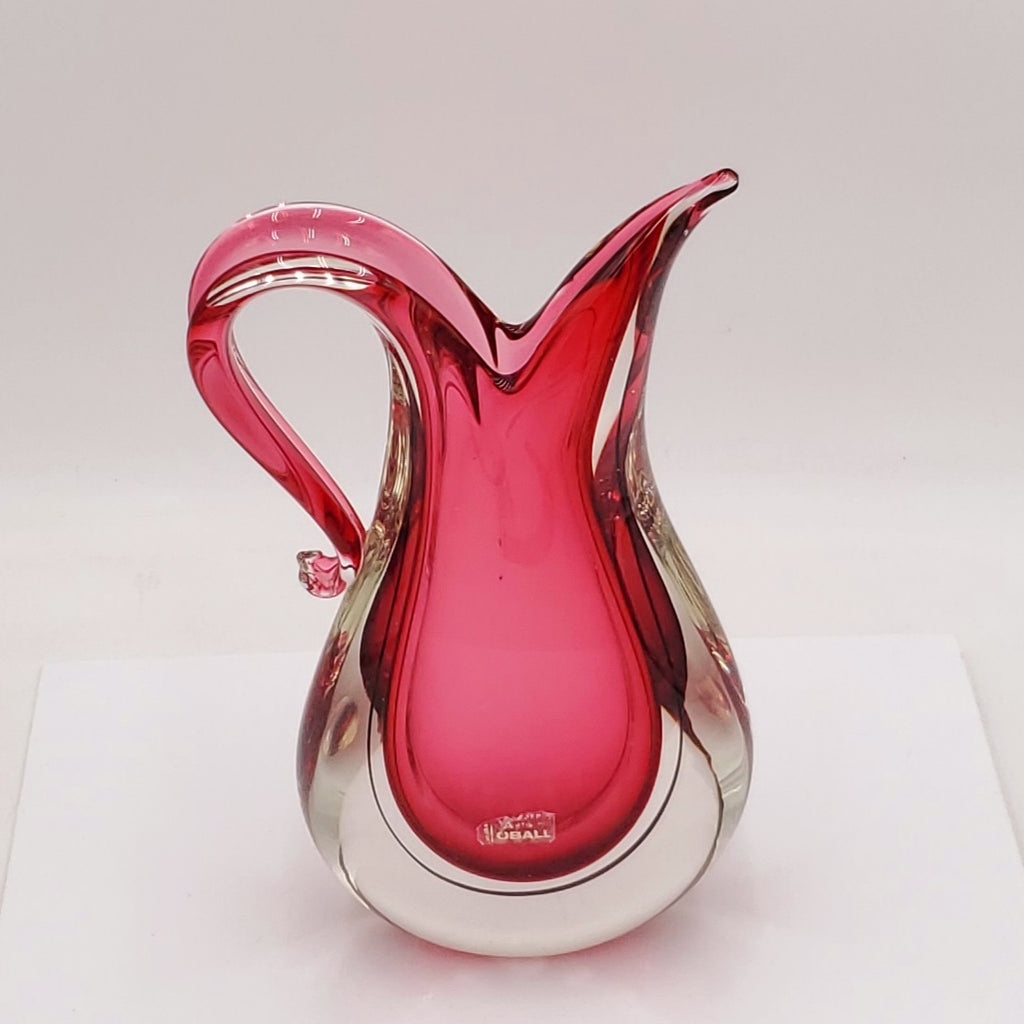 Murano Vetreria Aristica OBALL Luigi Onesto Sommerso Glass Pitcher Vase