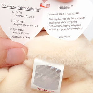 1998 Beanie Babies 3 Pack- Nibbly the Rabbit and 2 of the Nibbler the Rabbits