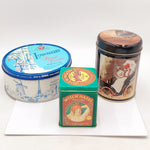 3 Piece Tin Set- Italian Automobile Factory, Witch Hazel and Londonberry Fruit Cake