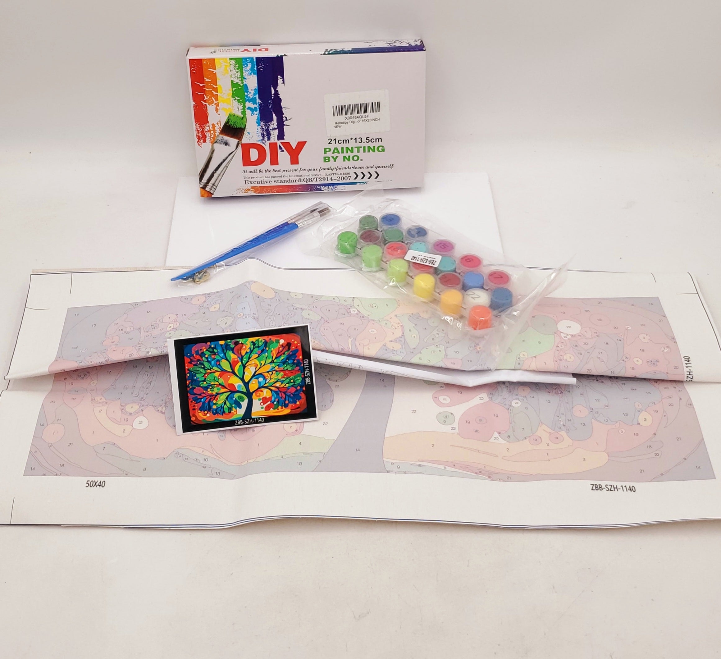 DIY Paint by Number Tree 16 x 20" Kit