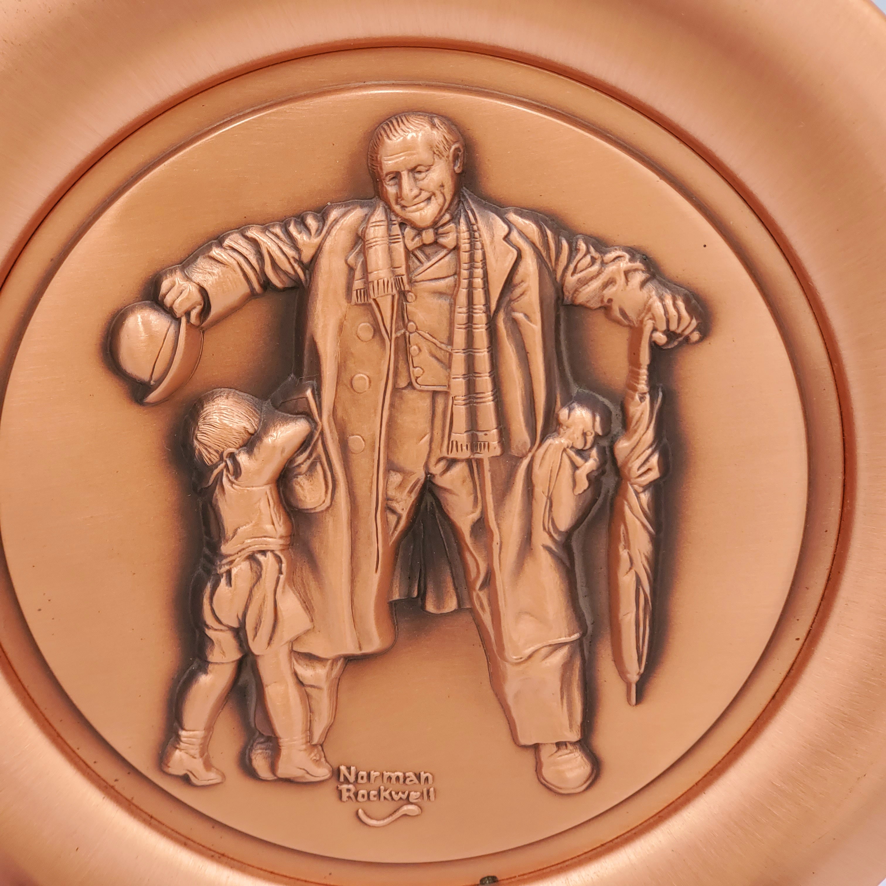 Norman Rockwell "The Big Moment" Solid Burnished Copper Plate-1979