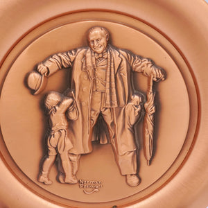 Norman Rockwell "The Big Moment" Solid Burnished Copper Plate-1979