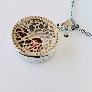 Necklace- Tree With Floating Crystals inside