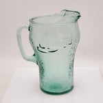 Coca-Cola Green Pebbled Glass Pitcher