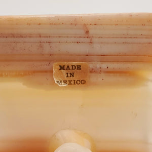 Alabaster Onyx Marble Hand Crafted Jewelry Box with Lid-Made in Mexico