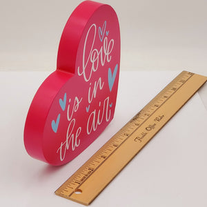 Wooden Heart Tabletop Decor- Love is in the Air