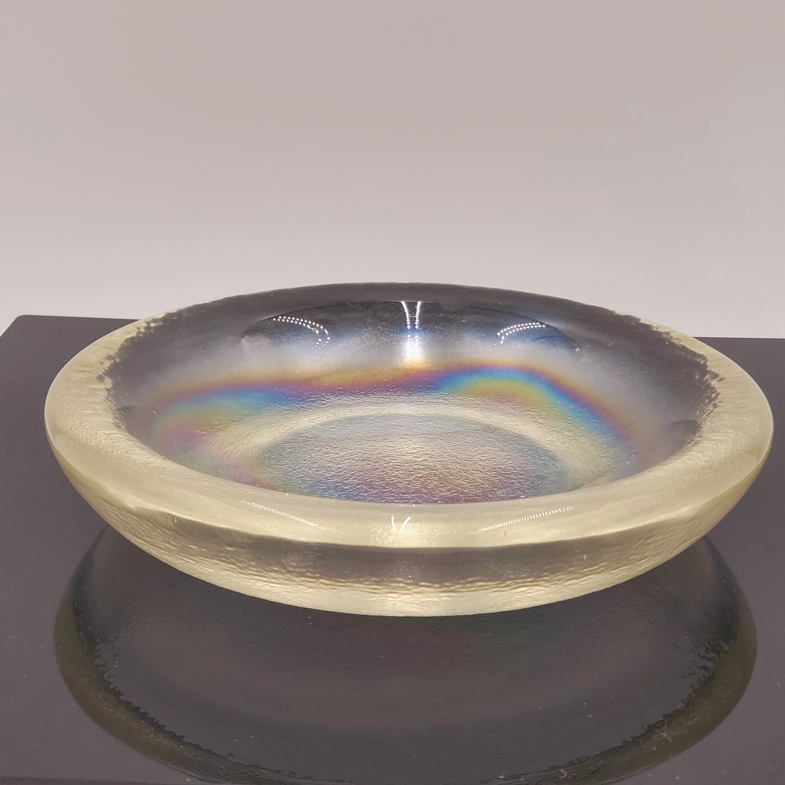 Iridescent Swirl Decorative Glass Plate/Bowl