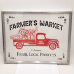 WALL DECOR-16X20 FARMERS MARKET, TIN FRAME