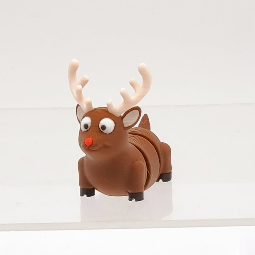 Christmas Reindeer with Red Nose Pocket Pet-3D Printed