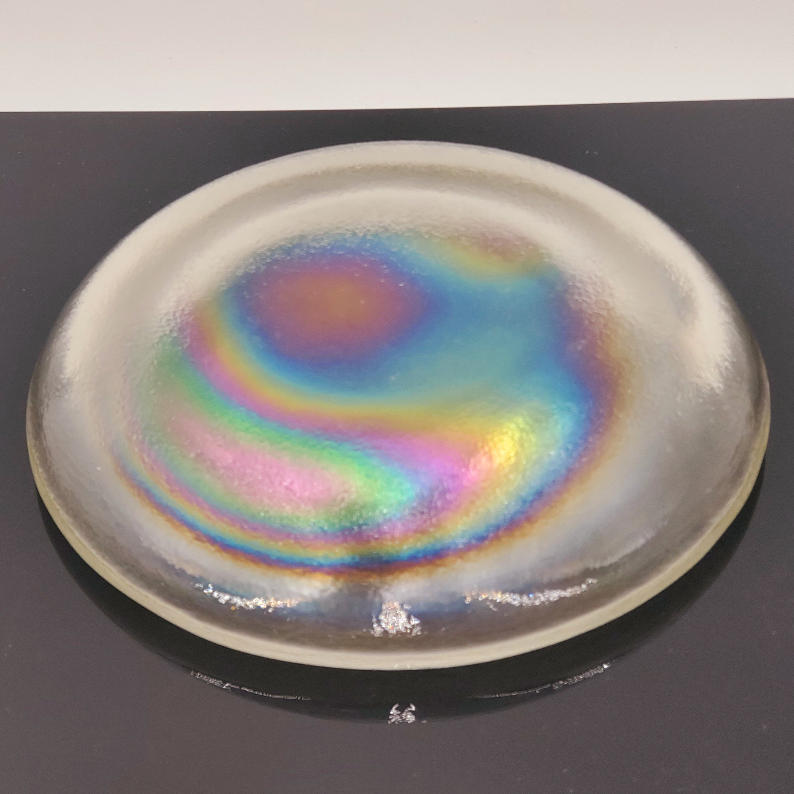Iridescent Swirl Decorative Glass Plate/Bowl