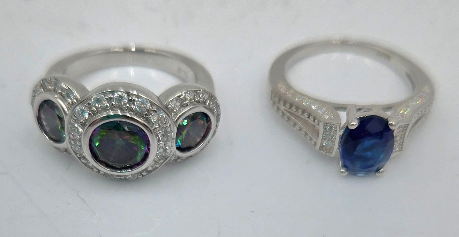 Sterling Silver .925 Size 5 Set of 2 rings  (100 Tickets Available)