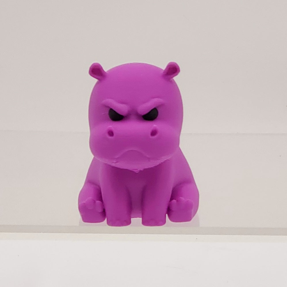 Purple Hippo Angry Little Animals -3D Printed