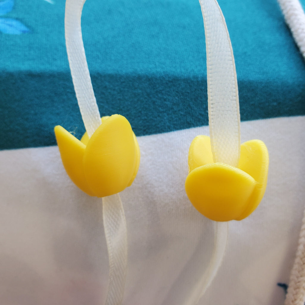 Yellow Flower 3D Printed Drawstring Hoodie Charms