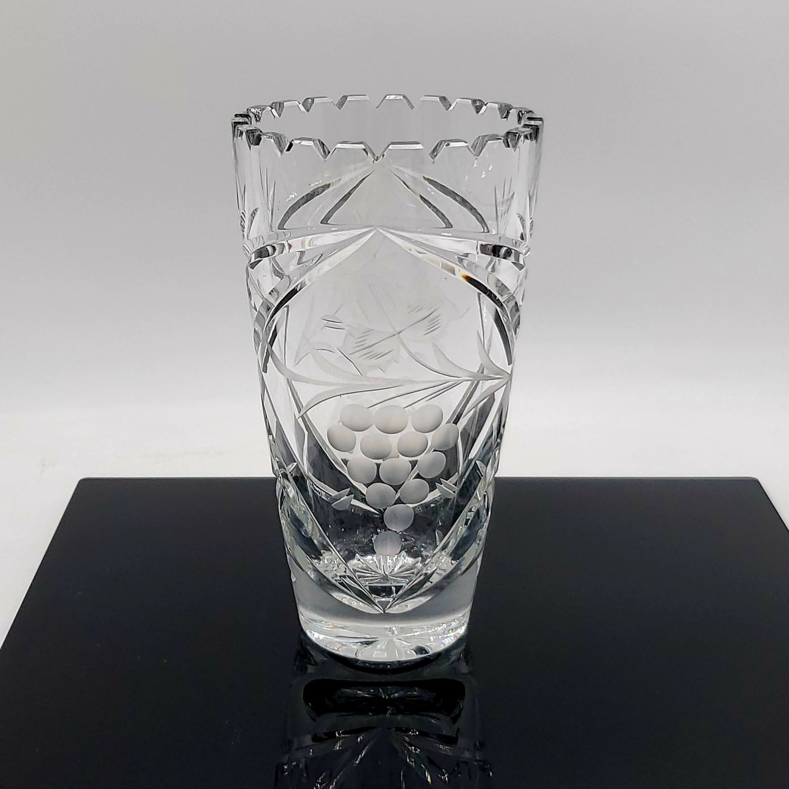 Lausitzer German Hand Cut Lead Crystal Vase