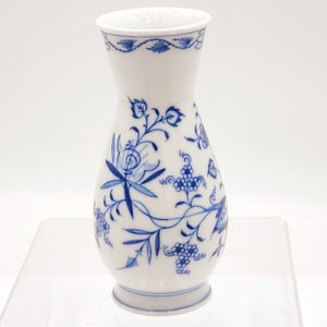 Meissen Porcelain Blue Onion Vase-Hand Painted-Made in Germany