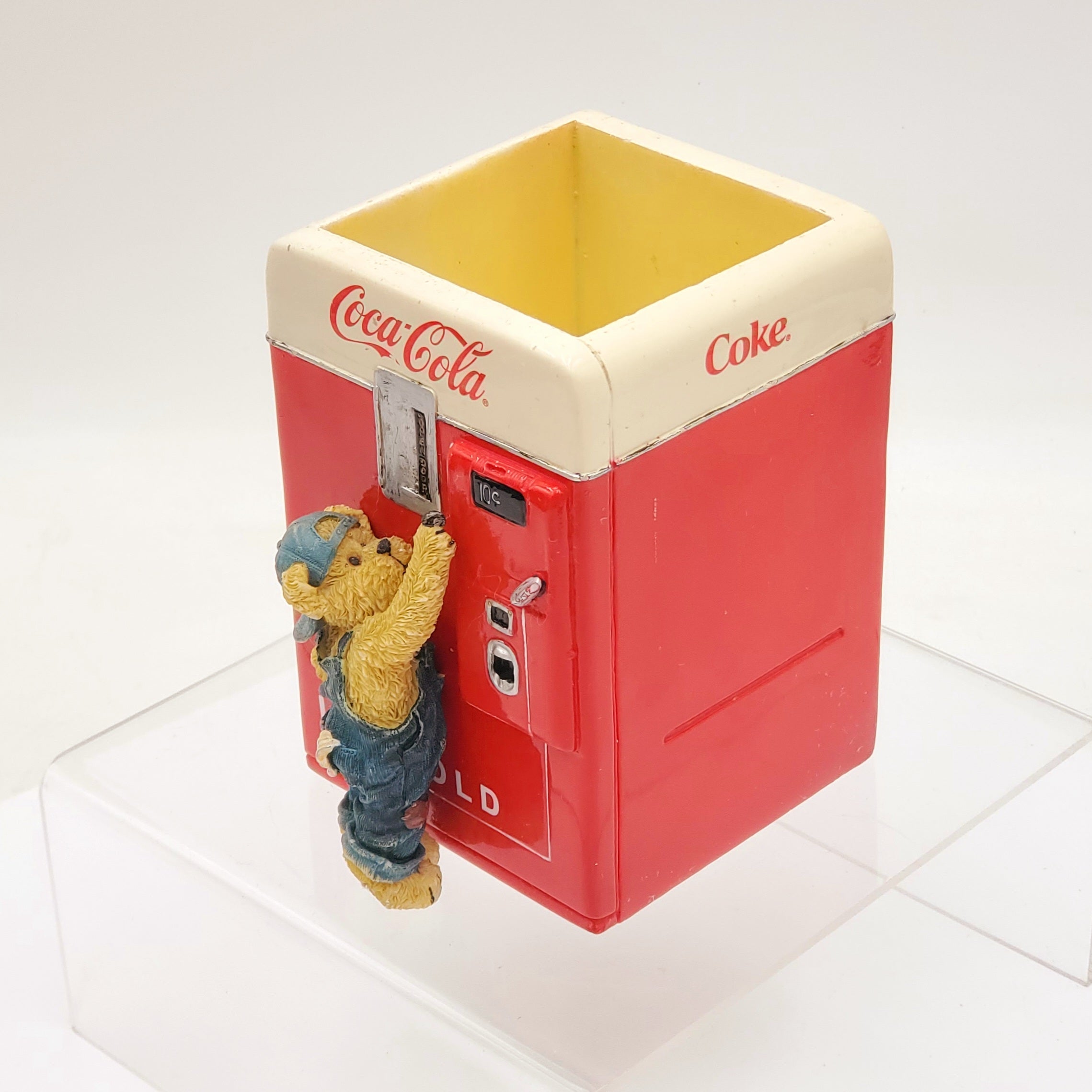 Billy's Catch-All Basket-Boyds Bears Resin #919922 Coca-Cola Exclusive