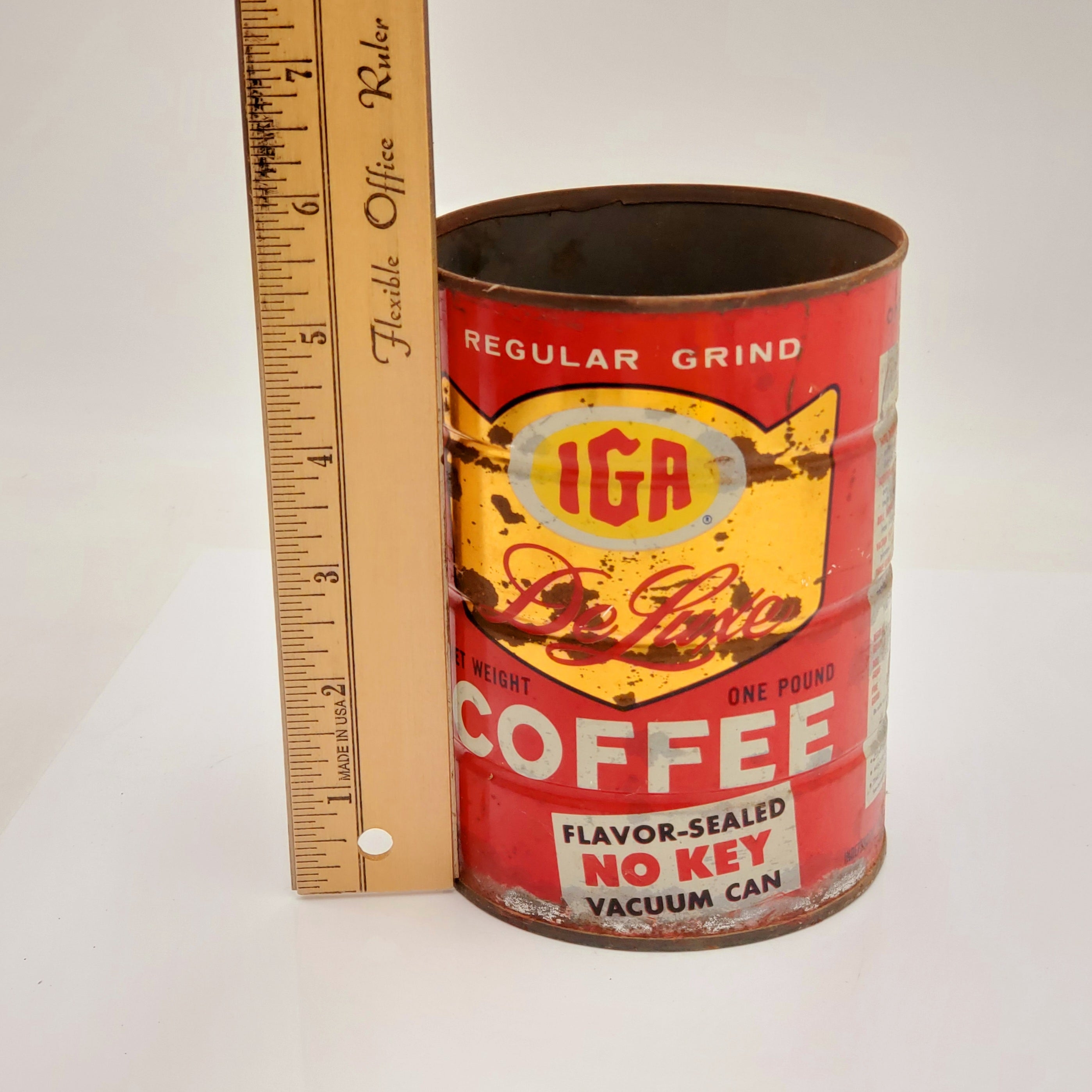 Vintage IGA Deluxe Coffee Can