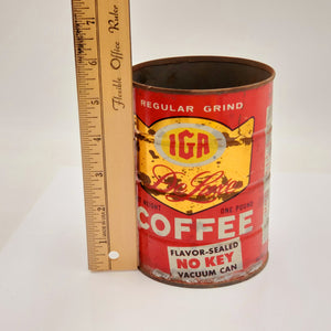 Vintage IGA Deluxe Coffee Can