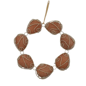 Rock and Metal Egg Wreath