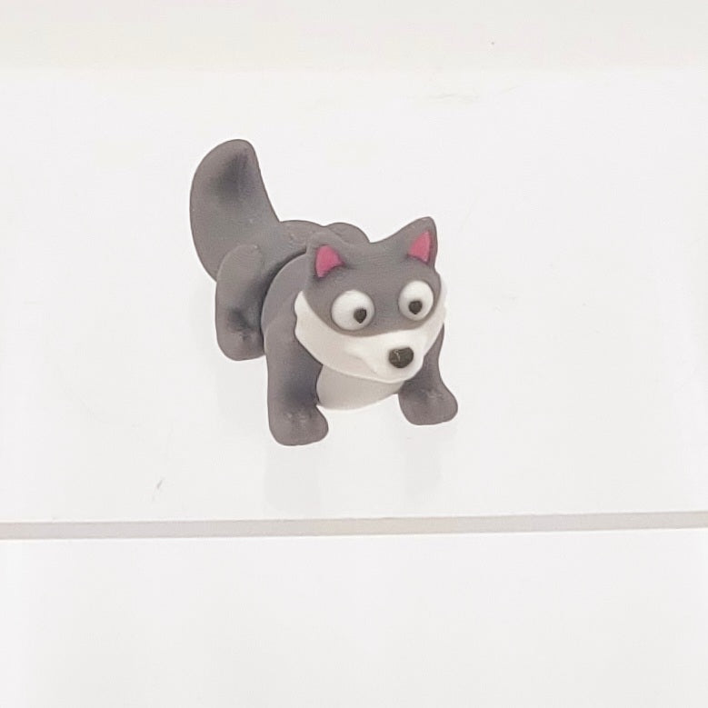 Grey/White Wolf- 3D Printed Pocket Pet