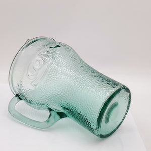 Coca-Cola Green Pebbled Glass Pitcher