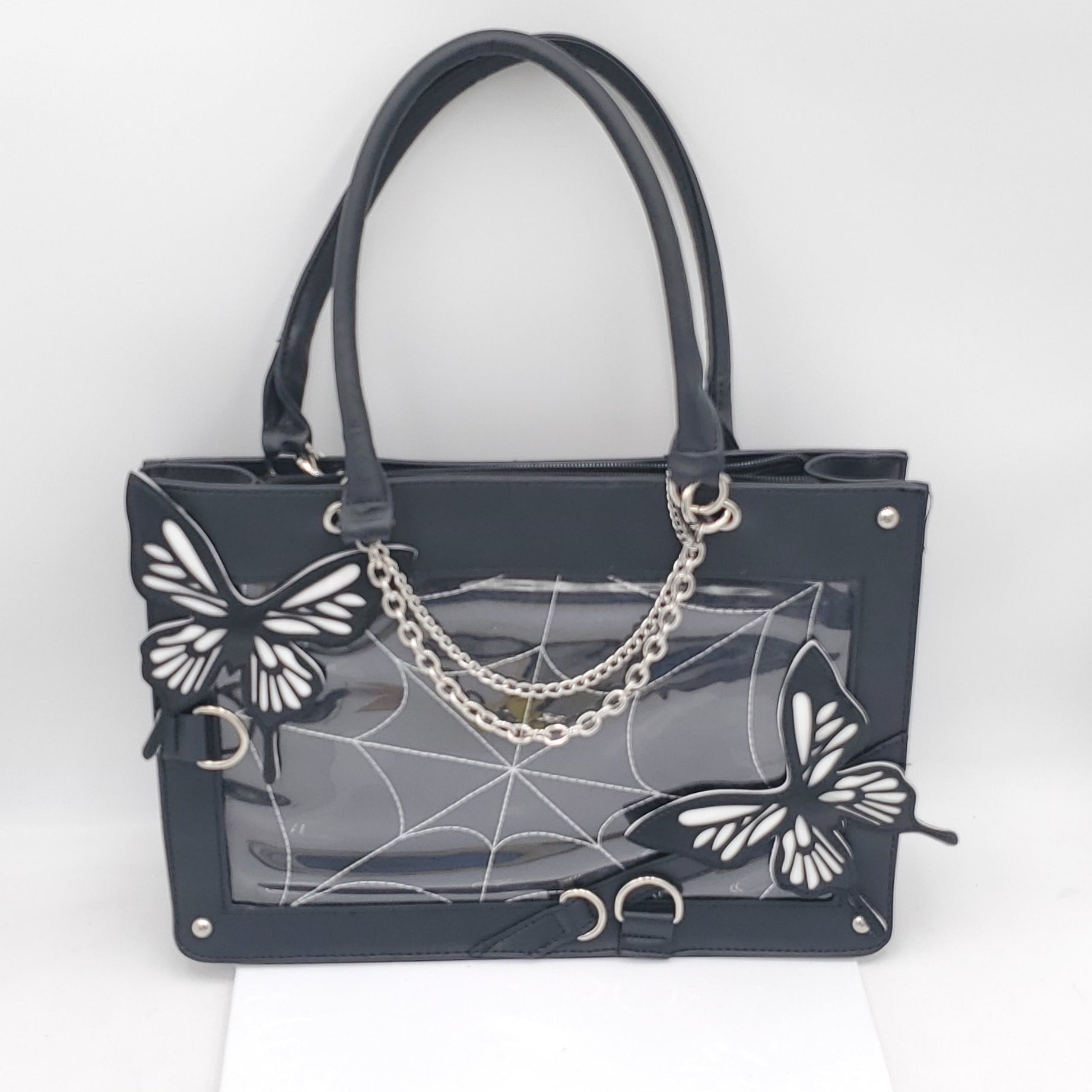Unique Chain Accented Butterfly Bag
