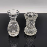 Set of 2 Small Crystal Bud Vases