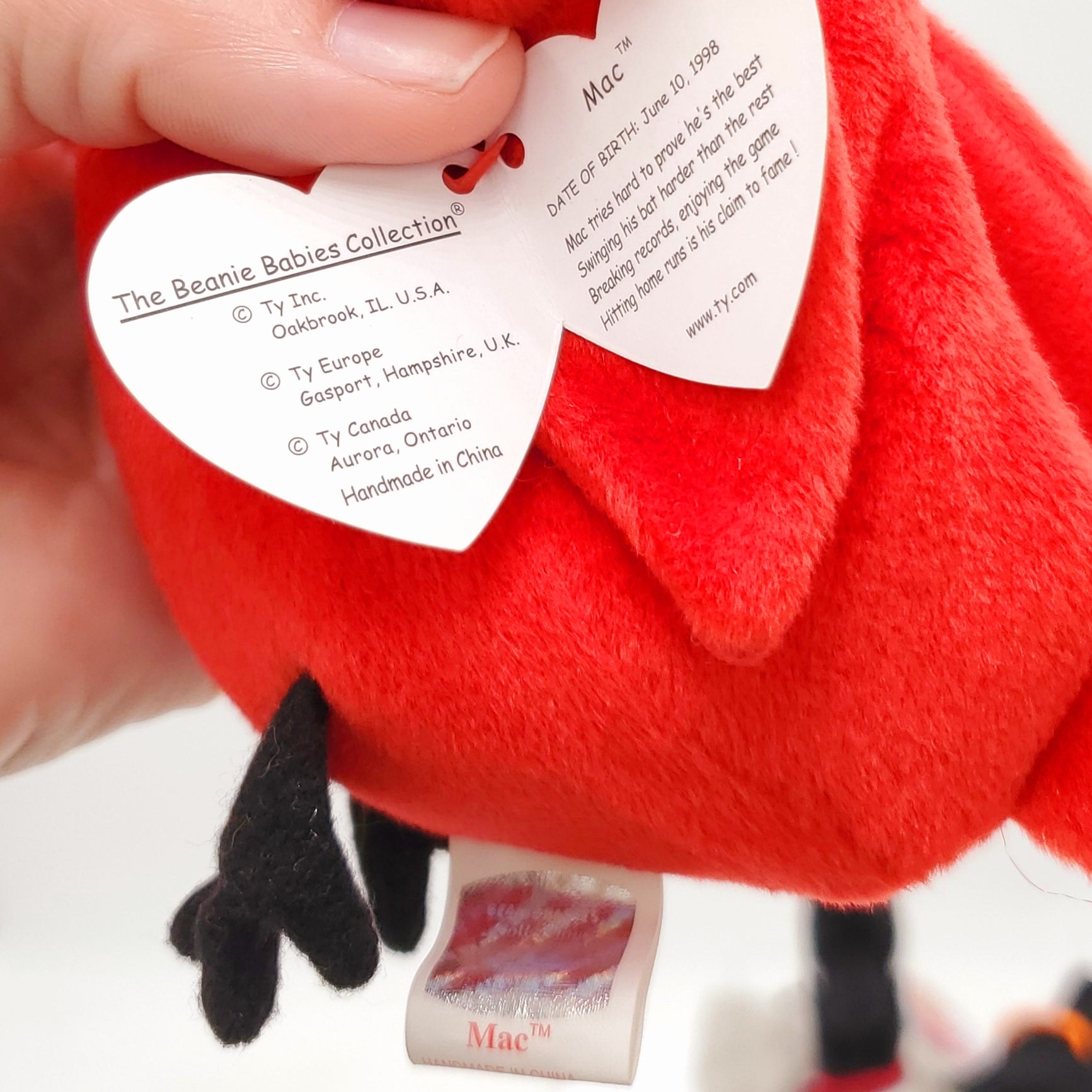1998 Beanie Babies 3 Pack- Wise the Owl (Class of 98'), Loosy the Canadian Goose and Mac the Cardinal