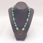 Beautiful Jade Necklace with Chinese Coin Pendant