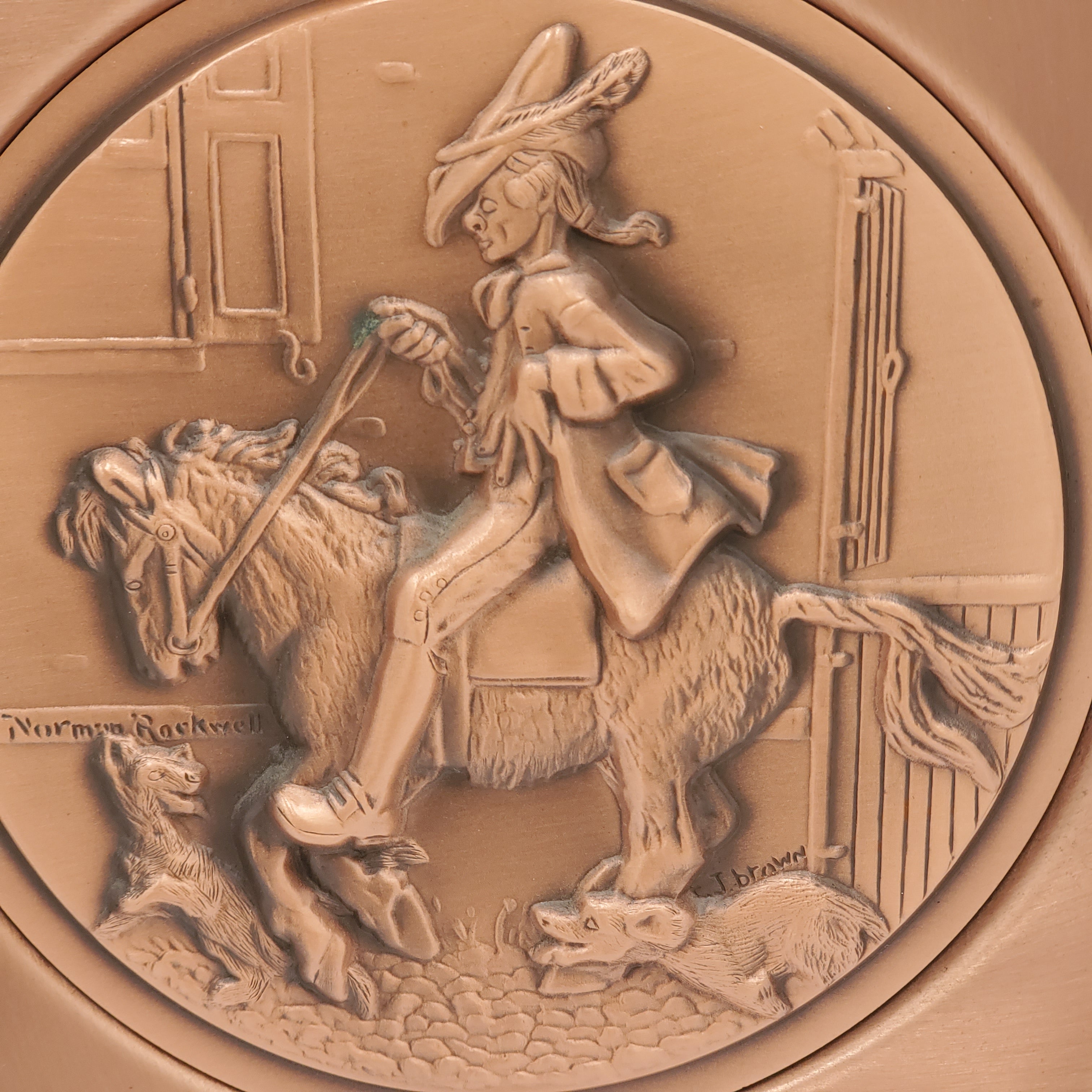 Norman Rockwell "Yankee Doodle" Solid Copper Plate-1978