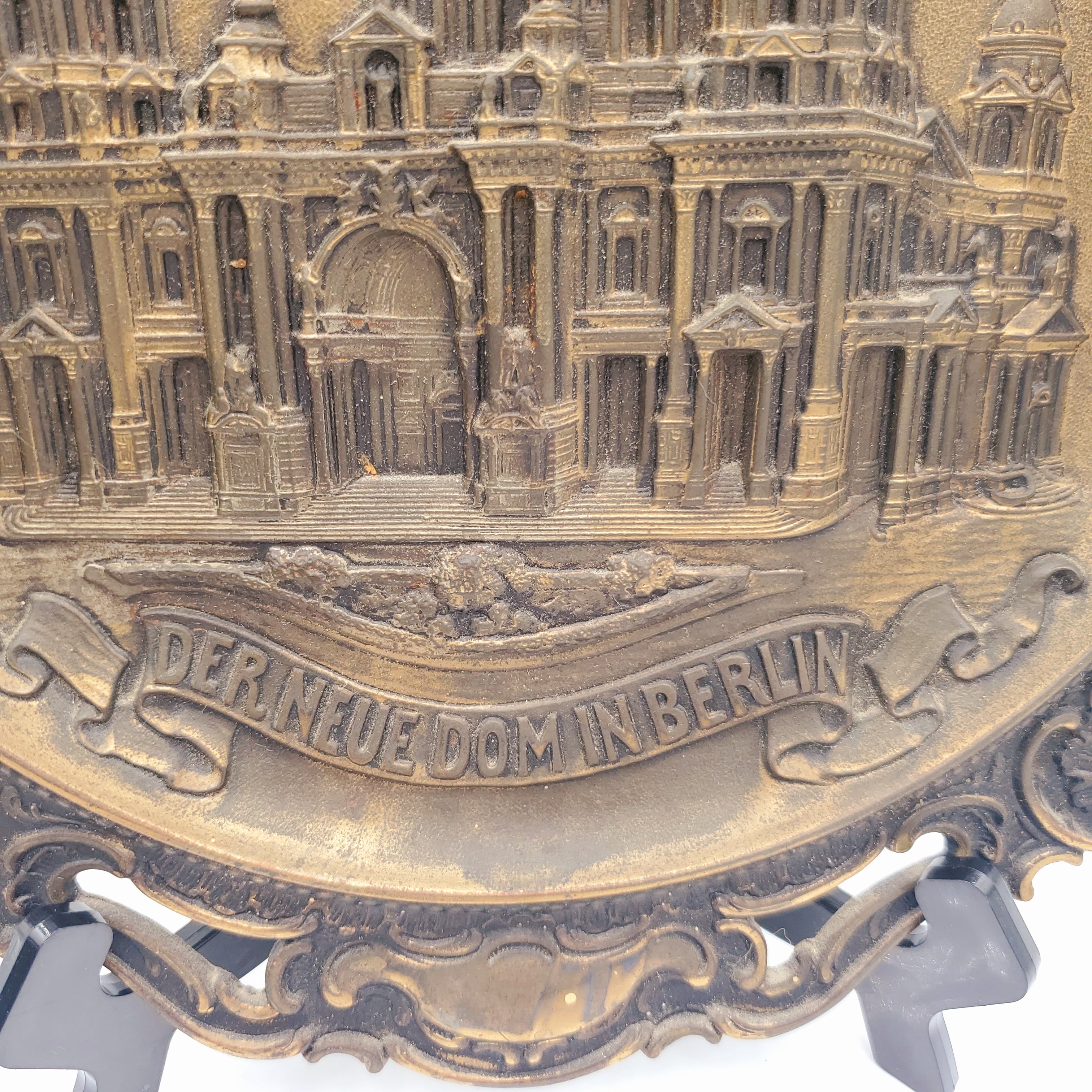 Heavy Cast Iron Plate-Charger by Gesch Depicting Der Neue Dom in Berlin