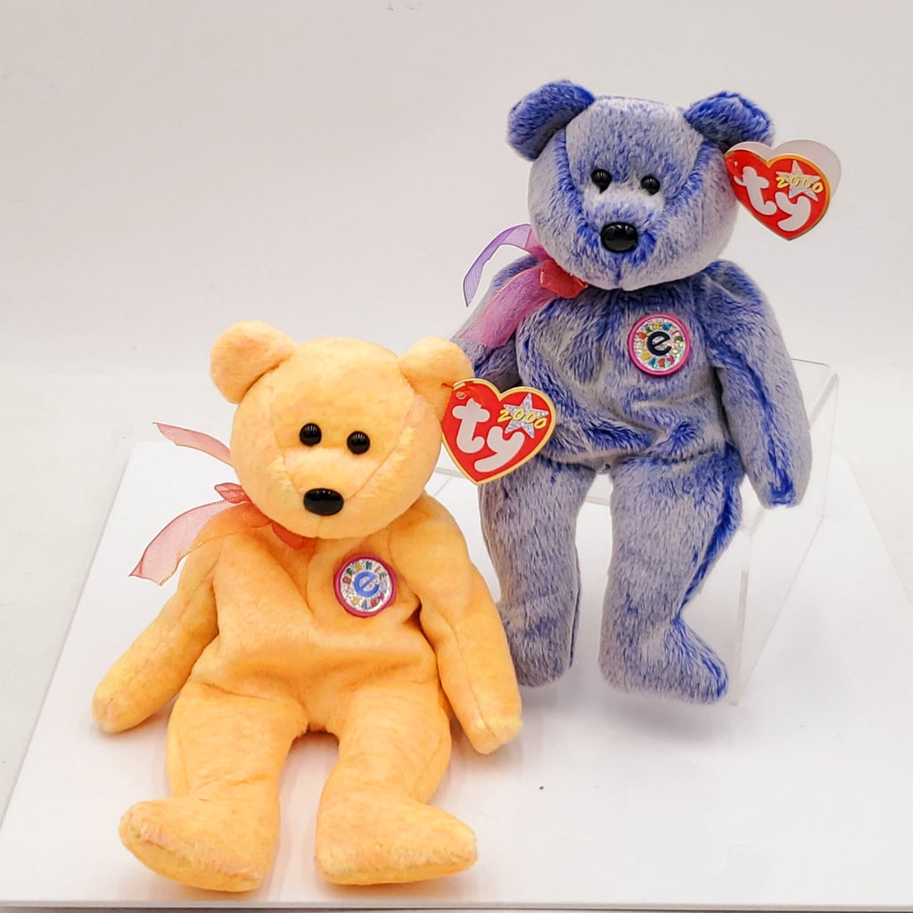 2000 Beanie Babies 2 Pack- Periwinkle the Bear and Sunny the Bear